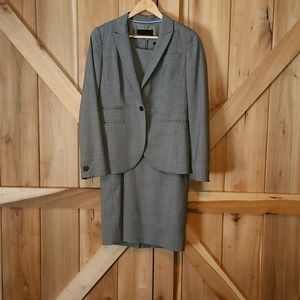 Banana Republic Taupe Dress Blazer Suit Wool 8